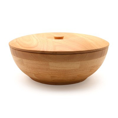 Bol de fusta gran amb tapa